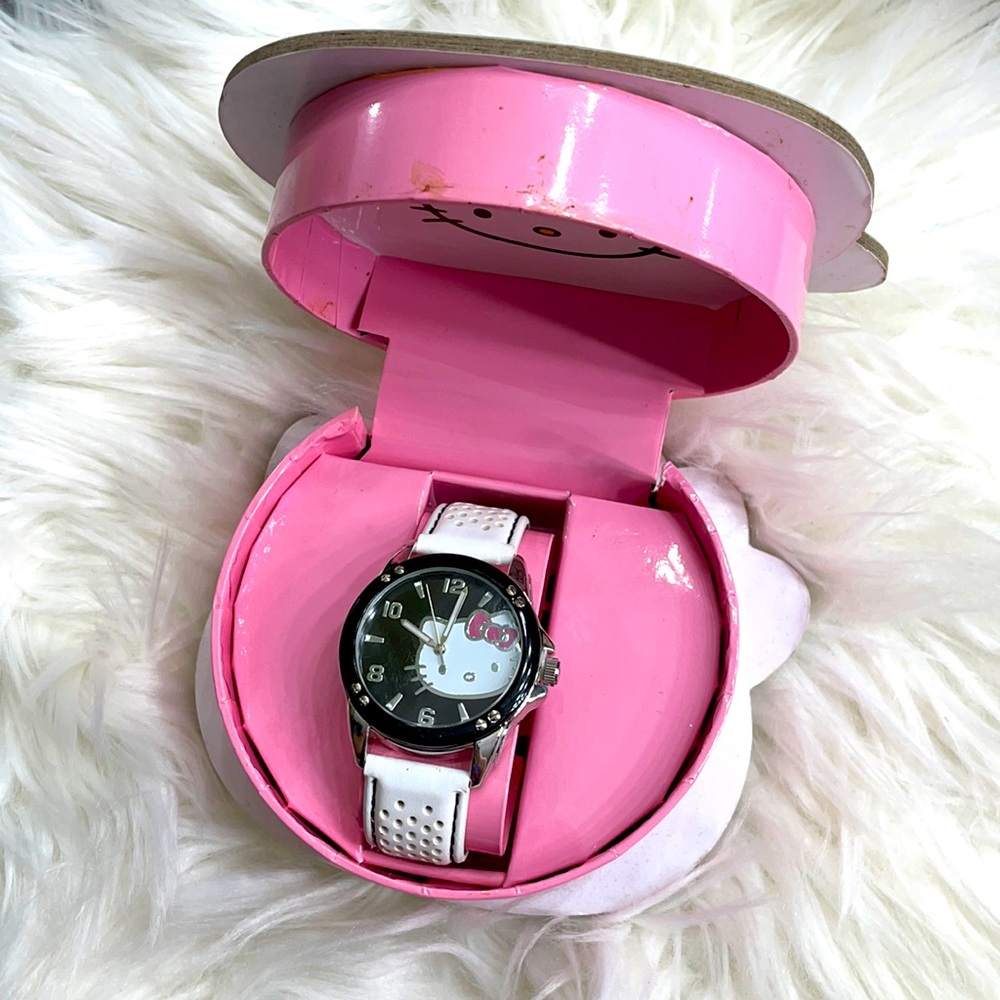 Authentic Hello Kitty Retro Black Faced Watch